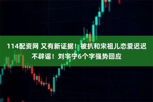 114配资网 又有新证据！被扒和宋祖儿恋爱迟迟不辟谣！刘宇宁6个字强势回应